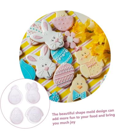 Zerodeko 8pcs Easter Stencils Easter Egg Chocolate Easter Candy Cookie Mould Small Dog Biscuits Ice Block Mold Easter Baking Dog Biscuits Small DIY Gift Silica Gel White Cake Mold Household - Buy Online on GoSupps.com
