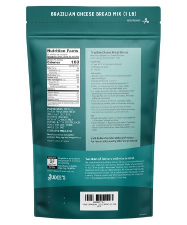 Judee's Brazilian Cheese Bread Mix 1 lb - Non-GMO, Gluten-Free, Nut-Free - Just Add Water for Freshly Baked Goodness - Perfect for Preparing in Advance (1 Pound, Pack of 1) - Buy Online on GoSupps.com