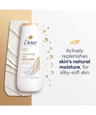 Dove Advanced Care Nourishing Silk Body Wash body cleanser with skin-natural nutrients for instantly silky-soft skin 225 ml - Buy Online on GoSupps.com
