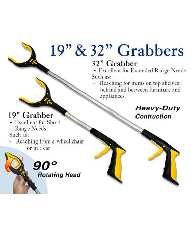 RMS Premium 7-Piece Hip Knee Replacement Kit for Surgery Recovery | Includes Leg Lifter, Reacher Grabber, Shoe Horn, Sock Aid, Dressing Stick, Bath Sponge - 19 & 32 inch - Buy Online on GoSupps.com