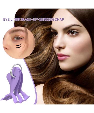 Eyeliner Stencils Winged Eyeliner Stencil3 Piece Contour Eye Makeup Stencil for Beginners Reusable Eyelash Shaper for Business Home Appointment Travel Performance Purple - Buy Online on GoSupps.com