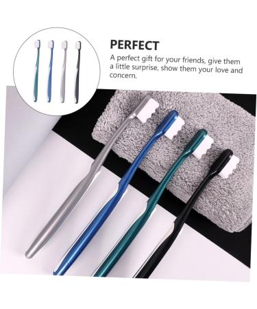 Shop Tovinanna 4-Piece Soft Toothbrush Set | Portable Oral Hygiene & Shoe Cleaning Tools - Ideal for Dental Care at Home - Buy Online on GoSupps.com