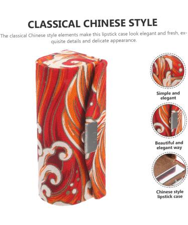 CIMAXIC Chinese Lipstick Holder Vintage Makeup Bag For Travel 91x35cm red - Buy Online on GoSupps.com