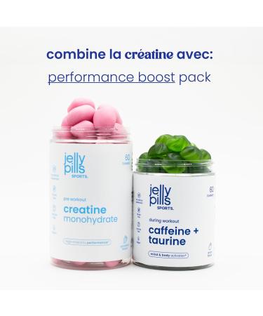 Jelly Pills Sports Cr atine Monohydrate Gummies 60 Gummies 1 5 g par Gummy 3 g par Dose Pr -Workout Force et Performance Saveur Fraise - Buy Online on GoSupps.com