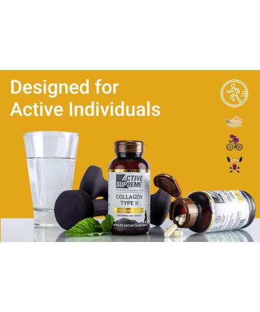 Active Supreme Type 2 Collagen for Joint Support | 270 Capsules (9 Month Supply) | Grass-Fed Hydrolyzed with Hyaluronic Acid & Vitamin C | Joint Health & Cartilage Support - Buy Online on GoSupps.com