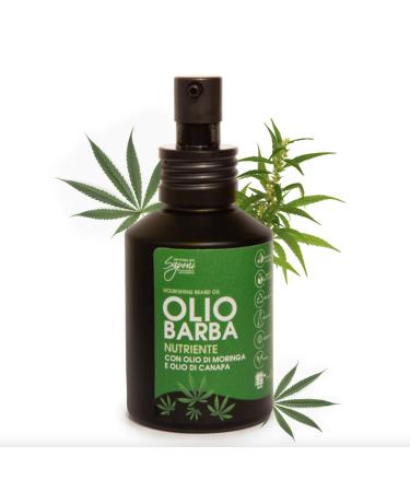 Officina dei Saponi Nourishing Beard Oil with Moringa Oil and Organic Vegan Hemp Oil 60 ml