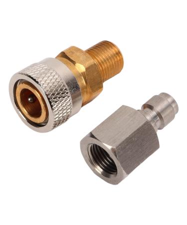 Bediffer Quick Release Coupler Socket, 1/8 BSPP Quick Connector Strong CNC Machined for Pneumatic Toys