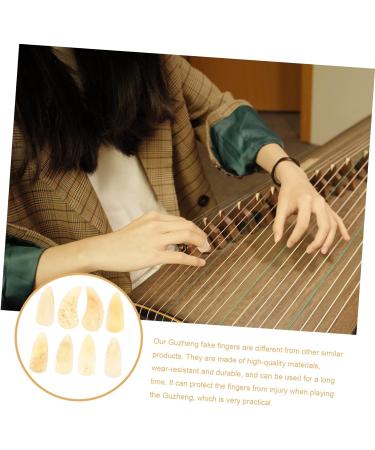 WOFASHPURET 8pcs Guzheng Nails Music Thumb Pick Mandolin Picks Celluloid Guitar Picks Acoustic Guitar Picks Acoustic Guitar Plectrums Horn Pick Thumb Picks Fingerstyle Horns Child Bass 2.5X1.2X0.1CM Light Yellow 03 - Buy Online on GoSupps.com