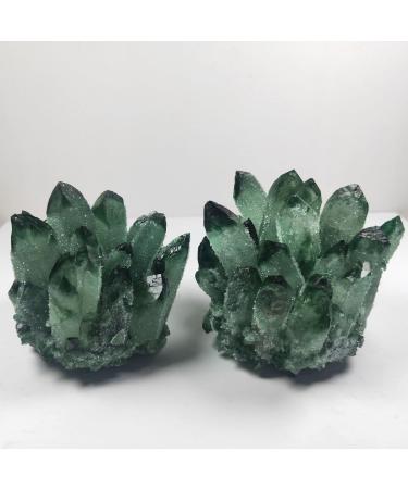 Home Decoration 300-400g Natural Green Quartz Crystal Cluster Crystals raw Gem Specimen for Home&Office Decoration fengshui s Reiki Crystal Stone - Buy Online on GoSupps.com