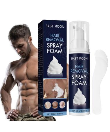 Hair Removal Spray Foam for Men No Irritation Hair Removal Safe Hair Depilatory for Male underarm Chest Back Legs Suitable For All Skin Types