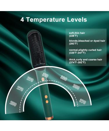 Buy Hair Straightener Brush - Electric Anti-Scald Hot Comb with 4 Temp Settings Fast Heating & 360 Swivel Cord - Ideal for Women - International Shipping Available - Buy Online on GoSupps.com