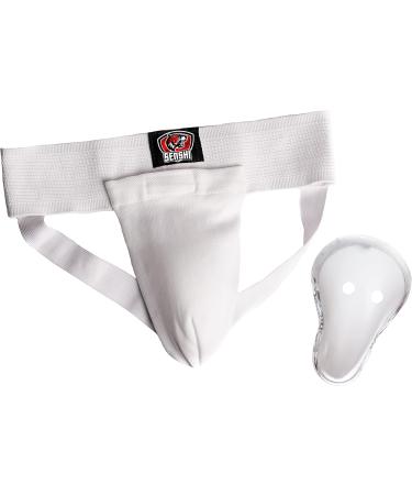 Senshi Japan Men's Groin Guard | Ultimate Protection for Karate Kickboxing Muay Thai Kung Fu Judo Taekwondo & All Full Contact Sports - International Shipping Available - Buy Online on GoSupps.com