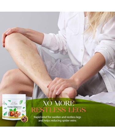 Varicose Veins Treatment For Legs 500 ml / 17 oz Horse Chestnut Gel Cream Restless Leg Syndrome Relief Varicose Veins Relaxing Cooling Soothing Cream for Aching Feet Legs Knees Back - Buy Online on GoSupps.com