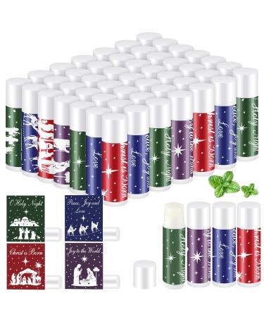 Heigble 24 Pack Christmas Nativity Lip Balm Gifts Bulk Baby Shower Games Prizes Party Favors for Winners Adults Guests Gender Reveal Favors Decorations Baby Shower Souvenirs Gift Bags Stuffers