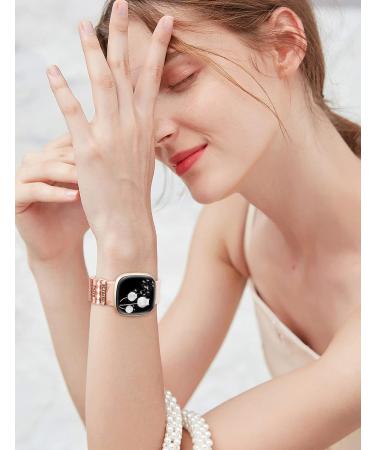 Minyee Dandelion Flower Pattern Silicone Band for Fitbit Versa 4/Sense - Cute & Stylish Women's Strap for Summer Faithful Workout - Buy Online on GoSupps.com