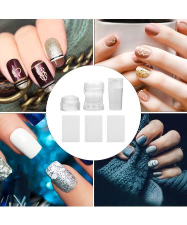 3 Sets Nail Art Silicone Stamp Diy Nail Art Supplies Transparent Nail Stamper Silicone Nail Stamper Head Manicure Kit Silicone Stampers Silica Gel The Se Frosted Sealing Ring - Buy Online on GoSupps.com