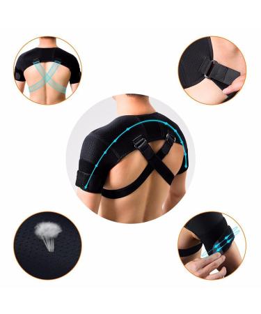 Shoulder Strap Brace | Double Shoulder Support Brace | Shoulder Compression Brace | Comfortable Double Shoulder Breathable Sports Protective Gear for Adults Lifting Sports XL - Buy Online on GoSupps.com