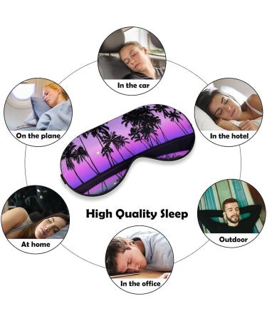 Tropical Night Seashore Sleep Mask - Adjustable Blindfold for Sleeping & Travel - Buy Online on GoSupps.com