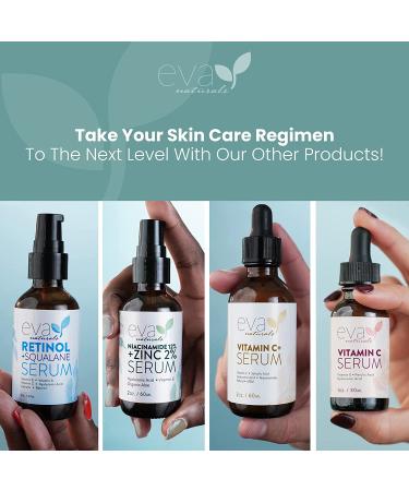 Eva Naturals Anti-Aging Eye Gel - Hydrating Cream for Dark Circles, Puffiness & Wrinkles - 2 Pack with Hyaluronic Acid & Peptides - Buy Online on GoSupps.com