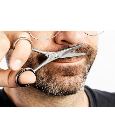 Premium REMOS Stainless Steel Beard Scissors - Serrated Razor-Sharp Blades for Precision Grooming - Buy Online on GoSupps.com