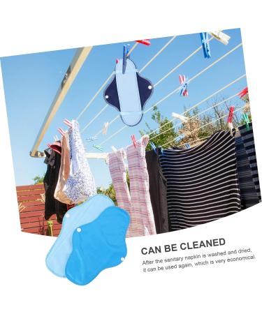 Doitool 6 Sets Blue Nursing Night Helpers Incontinence Bags - Washable Cloth Cushions for Postpartum & Menstrual Maternal - 30x18x0.6cm - Buy Online on GoSupps.com