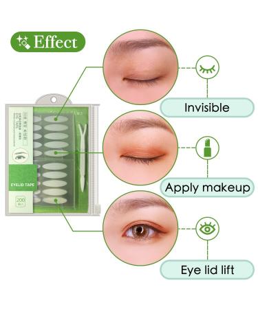 200 Pairs Natural Invisible One Side Eyelid Tape Stickers | Waterproof Breathable Self-Adhesive Eye Lift Strips - Instant Results, No Surgery | Ideal for Uneven, Droopy, Hooded Eyelids - Buy Online on GoSupps.com