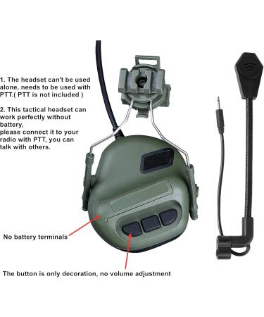 Wiseonus Tactical Headset with Microphone - Waterproof Airsoft & Paintball Helmet Side-Track Headphones for Hunting Activities - Buy Online on GoSupps.com