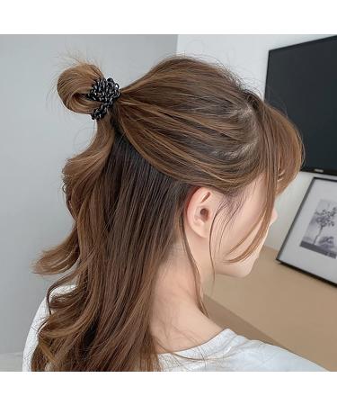 Jesslab Spiral Hair Ties - 10 Traceless Plastic Coil Ponytail Holders for Women & Girls | No-Damage Hair Accessories | Color Sorted (#9) - Buy Online on GoSupps.com