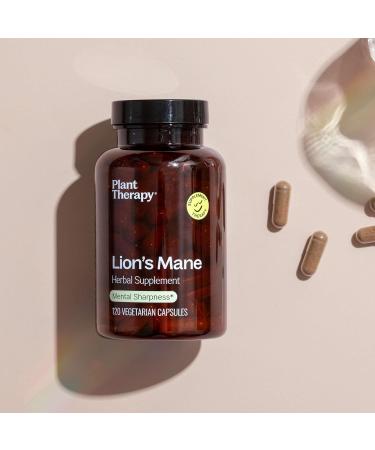 Plant Therapy Lion's Mane Mushroom Supplement Capsules Manufactured in USA 4 Month Supply Supports Brain Health Mental Clarity & Memory Supplements for Women & Men 120 Vegetarian Capsule - Buy Online on GoSupps.com