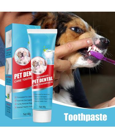 Dog Teeth Cleaning Toothpaste Fresh Breath Cat Dental Tooth Paste Designed to Help Prevent Tartar Plaque - Flavor Effective Soothing Oral Care Restore Luster for Doggy Puppy Cat Naysku - Buy Online on GoSupps.com