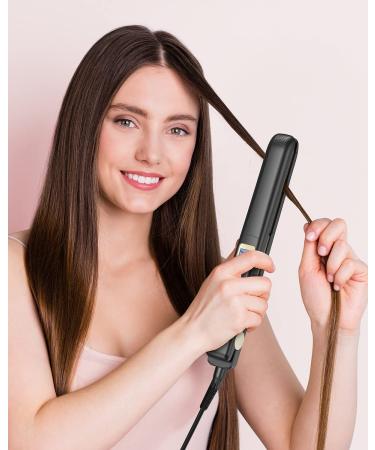 Wavytalk 100% Pure Titanium Hair Straightener | Dual Voltage 1 Inch Flat Iron | Silky Hair Instantly | 170 -450 | Matt Black - Buy Online on GoSupps.com