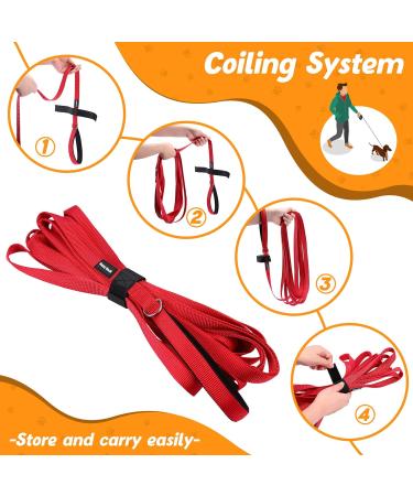 Pettom Drag Line for Dogs - Robust 6m/10m/15m Leash with Padded Handle | Durable Nylon Training Line | Perfect for Cross-Country Adventures - Buy Online on GoSupps.com