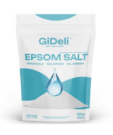 GiDeli Epsom Bath Salt Epsom Salt Epsom Salt Hetahydrate Pure Magnesium Salt Pharmaceutical Grade (100 g)