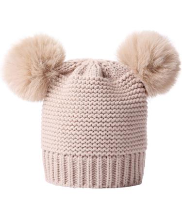 Unisex Baby Knitting Hat | Warm Beanie for Kids 3-15 Years | Frostbite Protection | Beige Toddler Knit Cap - Buy Online on GoSupps.com