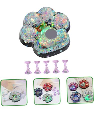FRCOLOR Neck Masks Trendy Nail Charms 1 Set Nail Practice Holder Shine Training Rack Crystal Glue Fashion Show Hand Held Mirror 4.8x4.5cm fluorescent green - Buy Online on GoSupps.com