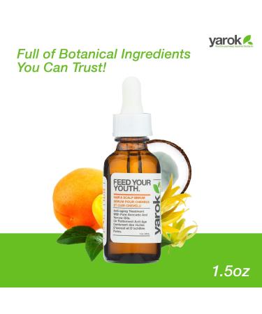 Yarok Feed Your Youth Organic Hair & Scalp Serum | Vegan Hair Growth & Repair | 100% Natural Gluten-Free Cruelty-Free - 1oz - Buy Online on GoSupps.com