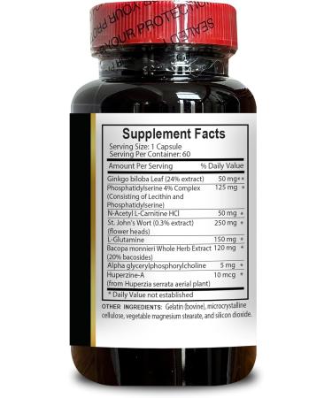 Mind Matrix Memory & Mental Performance Formula - Enhance Clarity & Concentration with Natural Brain Support Ingredients Like Huperzine-A & Bacopa Monnieri - 1 Bottle - Buy Online on GoSupps.com