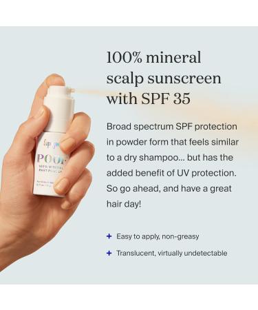 Supergoop! Poof Mineral Part Powder SPF 35 PA+++ Scalp Sunscreen Pack of 2 - Broad Spectrum UV Protection - Reef-Friendly Cruelty-Free Formula - Buy Online on GoSupps.com