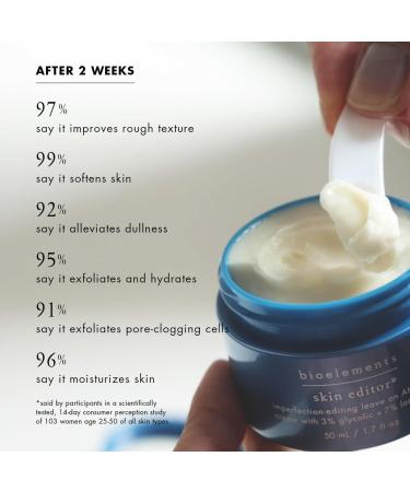 Bioelements Skin Editor: AHA Face Peel Cream - 1.7 fl oz | Vegan & Gluten Free | 3% Glycolic Acid & 7% Lactic Acid - For All Skin Types - Buy Online on GoSupps.com