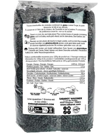  Sabarot Sabarot - Beluga lentils - Bag 1 kg - Buy Online on GoSupps.com