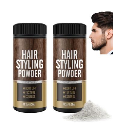 Men's Styling Powder Styling Powder | Portable Volumizing Hair Powder Matte Finish Styling Texturizing Powder Natural Looking Hair Texture Powder (2PC)