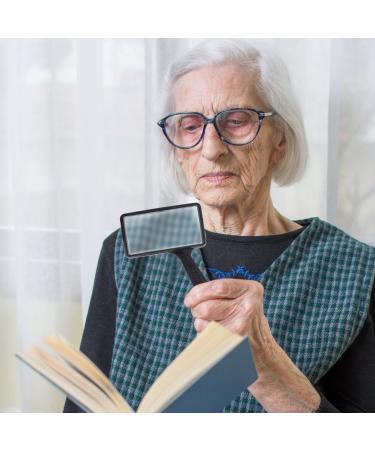 Jumbo Rectangular Handheld Magnifying Glass (3X Magnification)  Scratch Resistant Glass Lens - Large Horizontal Viewing Area - Buy Online on GoSupps.com