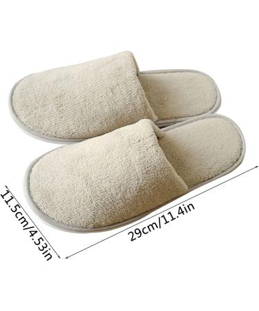 Fiyson 5 Pair Disposable Slippers - Fluffy Coral Fleece Slipproof Hotel & Travel Slippers for Guests (Gray Size 38 EU) - Buy Online on GoSupps.com