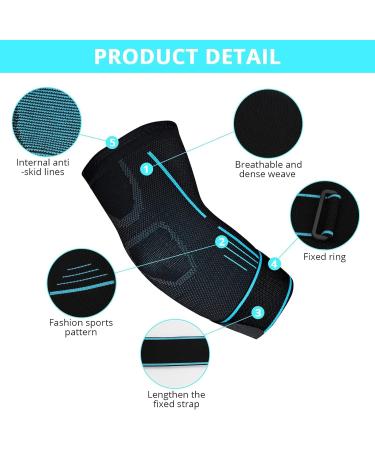 Milaiun Elbow Bandage 2-Pack | 100% Non-Slip Elbow Support for Golf & Tennis | Durable Elbow Saver for Men & Women | Ideal for Sports & Strength Training - Buy Online on GoSupps.com