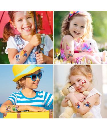 60PCS Mario Temporary Tattoos Party Favors - Cute Cartoon Decorations for Kids Birthday Party - Buy Online on GoSupps.com