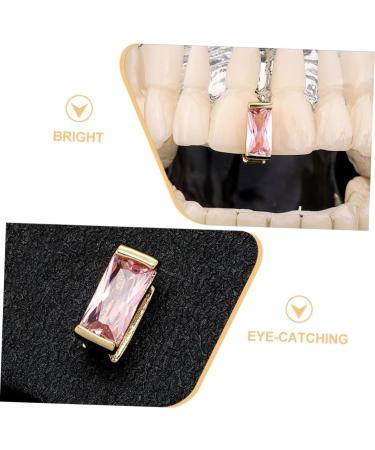 LIFKOME Hip Hop Teeth 6 Pcs Large Zircon Braces Accessories for Men Bbq European and American Man Rhinestones Metal Teeth - Buy Online on GoSupps.com