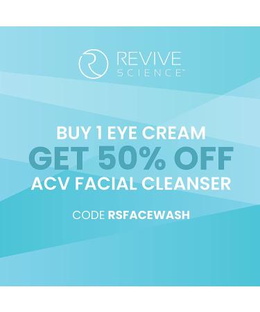 Revive Science Eye Cream - Anti-Aging Under Eye Treatment for Dark Circles, Puffiness & Wrinkles with Collagen & Caffeine (0.5 Fl Oz) - Buy Online on GoSupps.com
