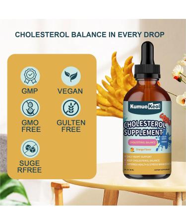 KumuoKeol Cholesterol Support Liquid Drops Red Yeast Rice Liquid Plant Sterols Tincture Bergamot & Guggul Extract Heart Health Formula with Enhanced Absorption Vegan Non-GMO 2 Fl Oz - Buy Online on GoSupps.com