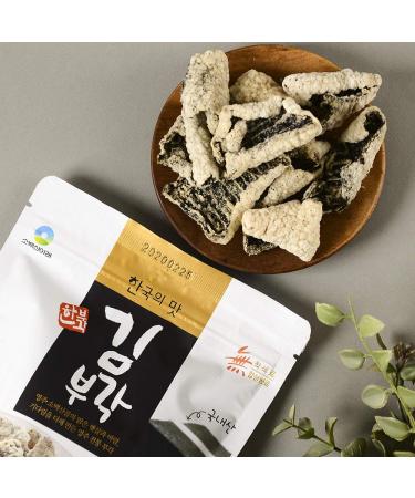Korean Premium Bugak Nori Seaweed Laver Snack Chips 1.23oz (Pack of 4) - Buy Online on GoSupps.com
