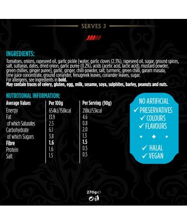 Aagrah Lahsen Indian Curry Cooking Sauce - Authentic Restaurant Recipe Tarka Base - Medium Hot - 270g Jar Serves 3-4 - (Pack of 3) Lahsen 270g (Pack of 3) - Buy Online on GoSupps.com
